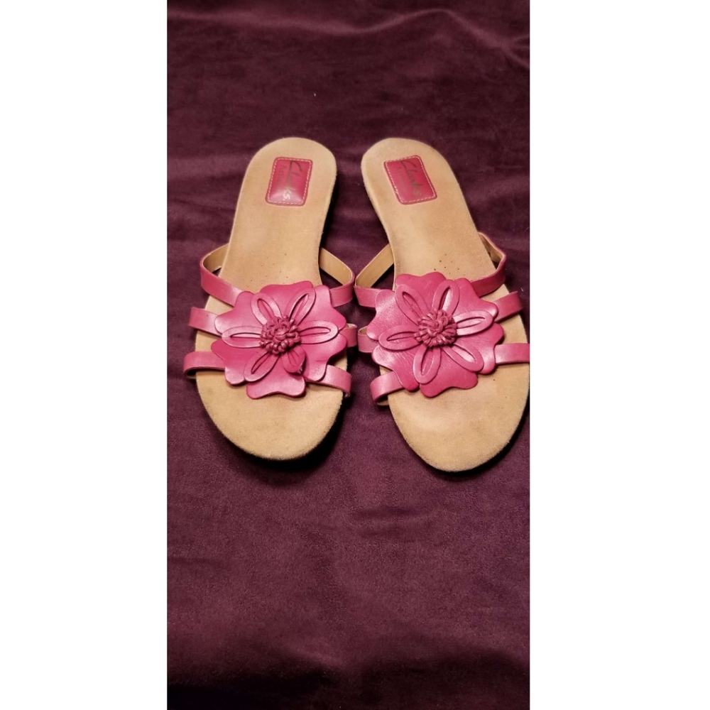 Pink Floral Clark's Artisan Sandles